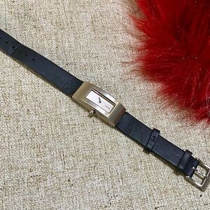 DKNY leather watch black .